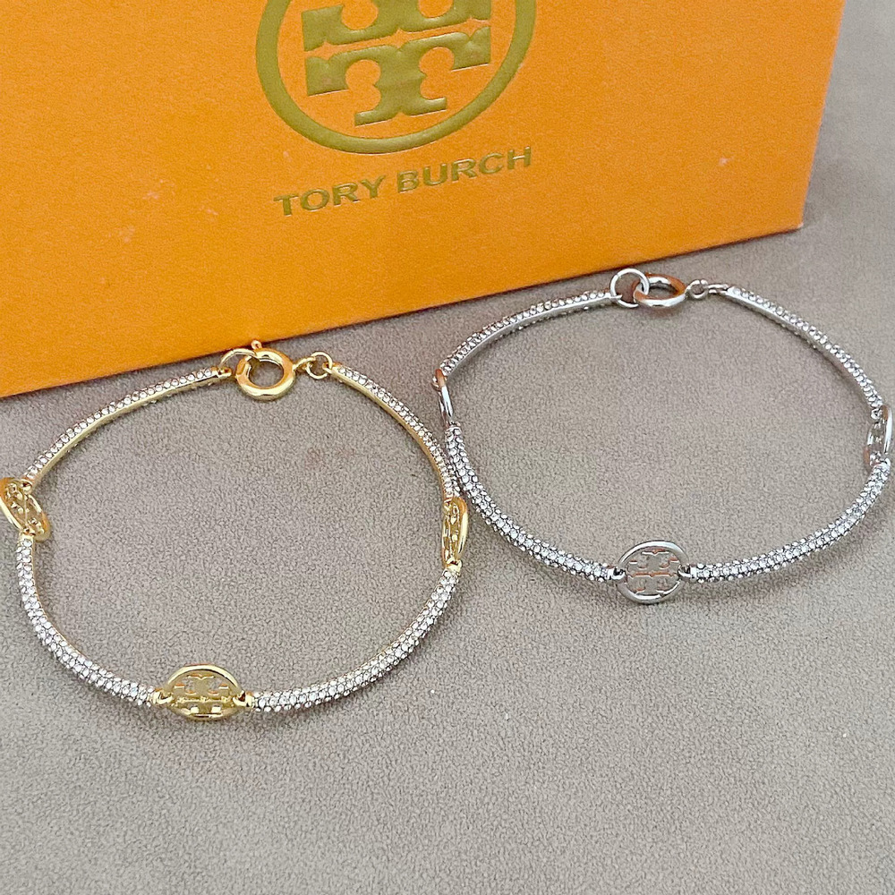 Tory Burch Trendy Zircon Geometric Circle Micro Pave Bracelet